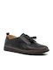 Leder Damen Oxfords in Schwarz