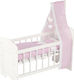 Goki Furniture Doll´s Bed With Bedding & Canopy for 3+ Years Old 55 cm.