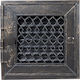 Kratki Square Fireplace Air Shutter Gray 17x17cm