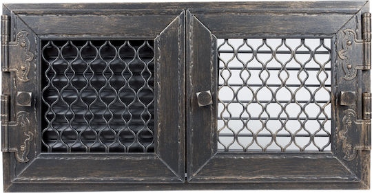 Kratki Ορθογώνια Περσίδα Τζακιού 35.3x17.2cm Γκρι