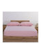 Nef-Nef Homeware Sheet Double with Elastic 140x200+30cm. Jersey Pink