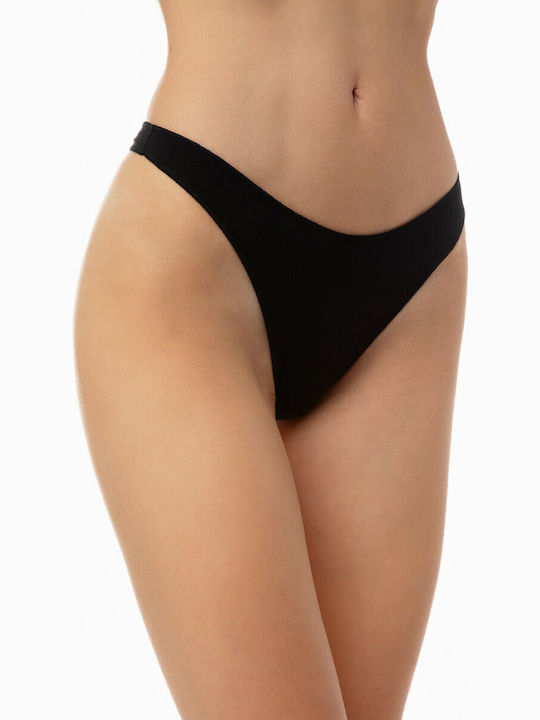 Fimelle Damen Zeichenfolge 2Pack Schwarz