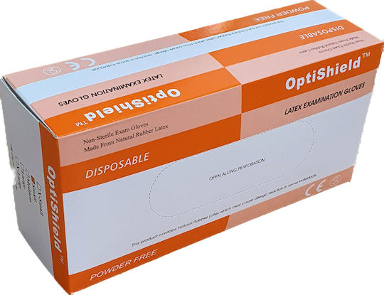 NML Medical Optishield Λάτεξ Γάντια μιας Χρήσης Χωρίς Πούδρα Λευκό 100τμχ