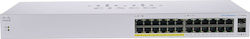 Cisco CBS110-24PP-EU Unverwaltet L2 PoE Switch mit 24 Ports Gigabit (1Gbps) Ethernet und 2 SFP Ports