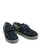 Boys Suede Moccasins with Velcro Djrock Navy Blue J025VA02210-C4248
