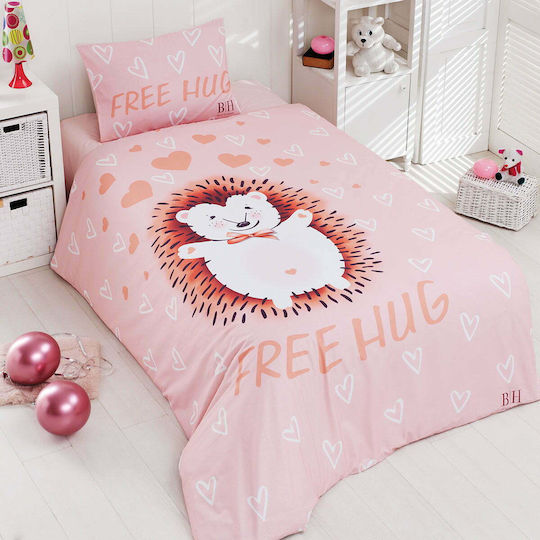 Beauty Home Комплект чаршафи Единично Памучни Hug 6165 Somon 170x240см