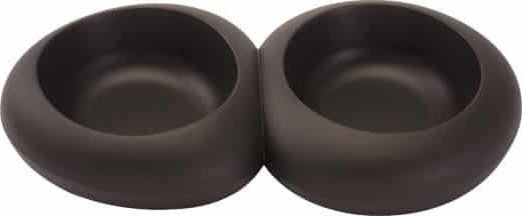 Imac Ciottoli D03 Plastic Bowl Food & Water for Dog & Cat 2x 300ml in Black Color