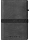 Click Slide Strap Δερμάτινο Ανδρικό Πορτοφόλι Καρτών με Μηχανισμό Slide Μαύρο