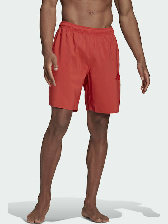 adidas Solid CLX Men's Swimwear Shorts Scarlet Red