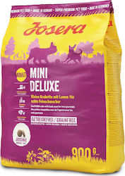 Josera Super Premium Minideluxe 0.9kg Hrană Uscată fără Gluten pentru Câini Adulți de Rase Mici cu Porumb, Păsări de curte și Orez