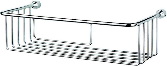 Tema Wall Mounted Bathroom Shelf Metallic 30x15x7.5cm Silver