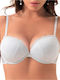 Lormar Double Pizzo Bra with Light Padding Underwire White