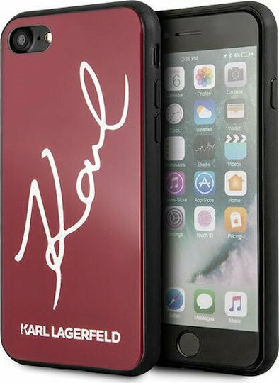 Karl Lagerfeld Signature Back Cover Plastic Red (iPhone SE 2022/2020)