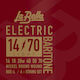 La Bella Electric Baritone Single Nickel Wound Strings for Electric Guitar 6 Pieces 20" Light