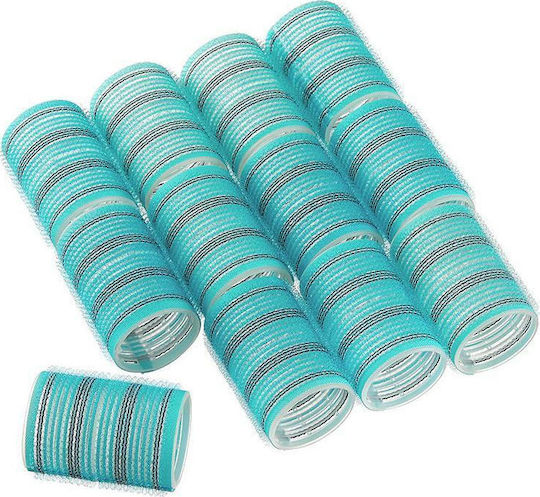 Hair Tools 687 Hair Rollers Wire Mesh Light Blue 40mm in Light Blue Colour 12 Pieces