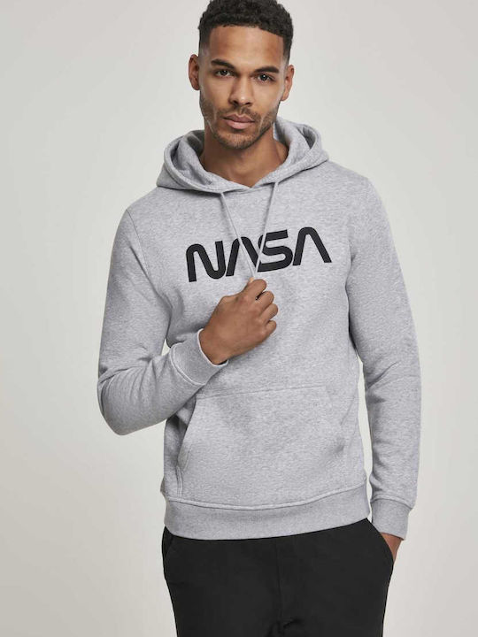 Mister Tee MT971 Men's Sweatshirt with Hood and Pockets Heather Grey MT971-00138