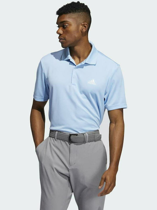 Adidas Golf Performance Primegreen Men's Short Sleeve Blouse Polo Light Blue