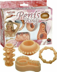 You2Toys Penis Rings Set Set Inele Cock Flesh 4buc 05228800000