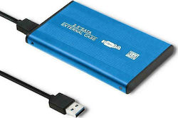 Qoltec Θήκη για Σκληρό Δίσκο 2.5" SATA III με σύνδεση USB 3.0 σε Μπλε χρώμα