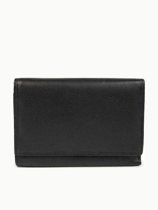 Fetiche Leather Groß Leder Damen Geldbörse Klassisch Schwarz