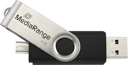 MediaRange 8GB USB 2.0 Stick Black