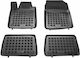 Rezaw Plast Set of Front and Rear Mats 4pcs Tray Type for Renault Twingo 2007-2014 Black