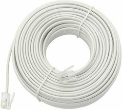 Blow Flat Telephone Cable RJ11 6P4C 15m White (DM-2146)