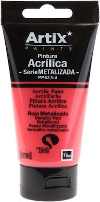 Artix Acrylic Set Culori Acrilice Pictură în culoarea Roșu Roșu 75ml 1buc PP633-4