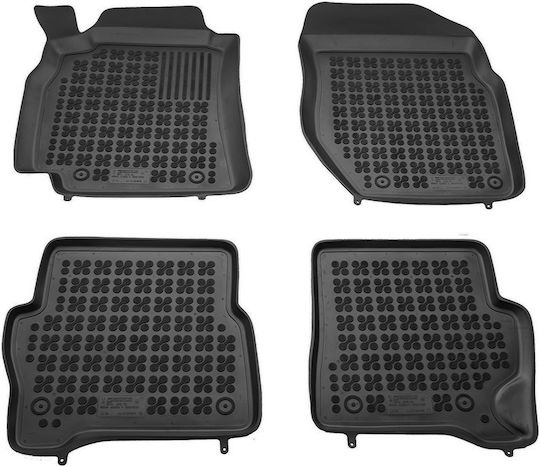 Rezaw Plast Set of Front and Rear Mats 4pcs Tray Type for Nissan Almera 2000-2006 Black