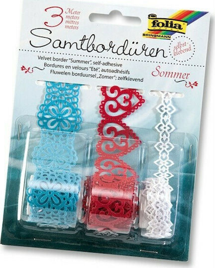 Folia Bandă Adezivă Decorativă Summer 3 Bucăți Dantelă Adezivă 3x1m