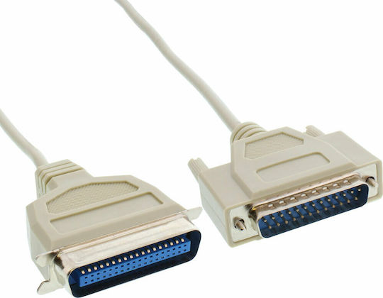InLine Кабел RS232 25-пинов мъжки към Паралелен 36-пинов мъжки 5м (11435) 1бр