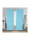 Lino Home Κουρτίνα με Τρέσα Renas 351 Aqua 300x280εκ.
