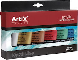 Artix Acrilica Set Metal Line Set 6 Pieces