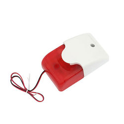 Blow Alarm Siren Outdoor 12V with Roșu Light 7.4x12.2cm