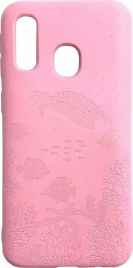 Forever Bioio Ocean Back Cover Σιλικόνης Ροζ (Galaxy A40)