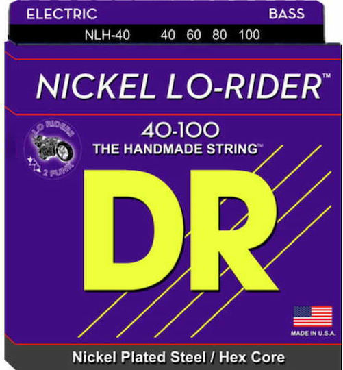 DR Nickel Lo-Rider Σετ Χορδών Nickel Plated Steel Μπάσου 40 - 100" Light
