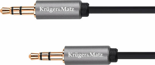 Kruger & Matz 3.5mm Jack Cable 3.5mm Male - 3.5mm Male Black 3m With Gold Plated Terminals KM1228