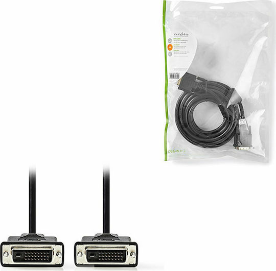 Nedis Kabel DVI-D-Stecker - DVI-D-Stecker 5m Schwarz (CCGP32001BK50)