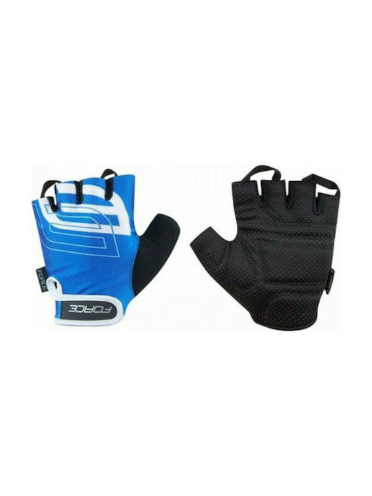 Force Sport Half Finger Cycling Gloves Adults Blue