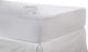 Cotton Linen Protective Cover Single Waterproof with Skirt White 90x200+40cm
