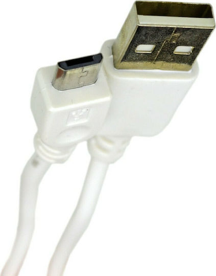 Ancus Regular USB 2.0 to micro USB Cable Λευκό 0.60m (Ροζ Πουγκί)