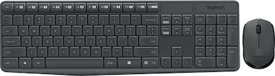 Logitech MK235 Ασύρματο Σετ Πληκτρολόγιο & Ποντίκι Αγγλικό US