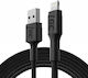 Green Cell Braided USB to Lightning Cable Μαύρο 1.2m (KABGC21)