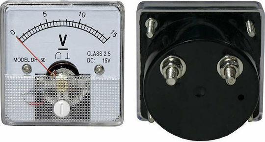 Blow Blow Electric Panel Meter Analog Single-Phase Voltmeter Panel 15V DC (51x51mm) DM-51-215