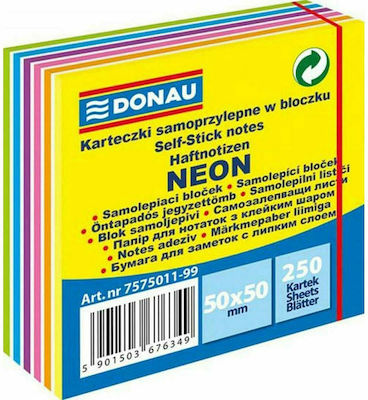 Donau Post-it Notes Pad Cube 250 Sheets Multicolour 5x5cm