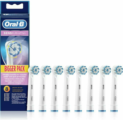 Oral-B Sensi Ultra Thin Bigger Pack Ανταλλακτικές Κεφαλές για Ηλεκτρική Οδοντόβουρτσα 8τμχ