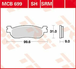 TRW Τακάκια Μοτοσυκλέτας Τακάκια Lukas για Xmax250 για Yamaha Crypton / F1ZR / TW / X-MAX / YP Majesty
