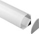 Atman Extern Aluminiumprofil für LED-Streifen Ecke mit Opal Abdeckung 200x3x3cm
