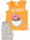 Minerva Kinder Schlafanzug Sommerlich Orange Sweet Morning