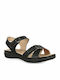 Parex Damen Flache Sandalen Anatomisch mit Riemen in Schwarz Farbe